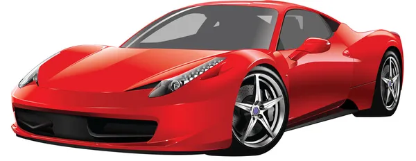 Vermelho carro esporte caro — Vetor de Stock