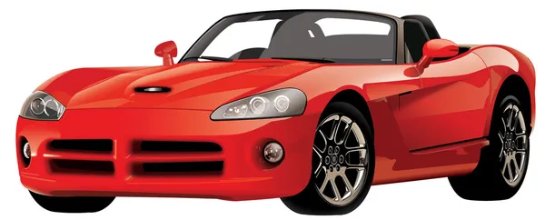 Rojo coche deportivo — Vector de stock