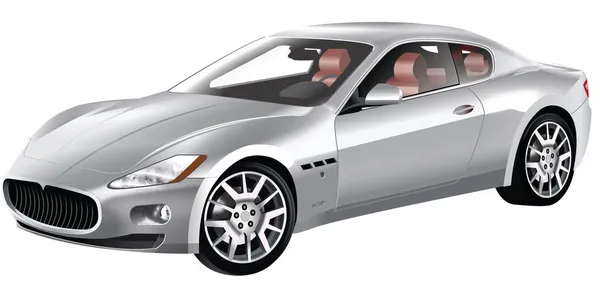 Silver sports car — Stock Vector