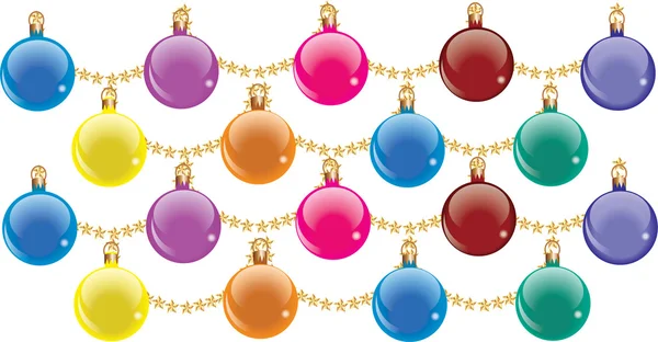 Decoratieve kerstballen — Stockvector