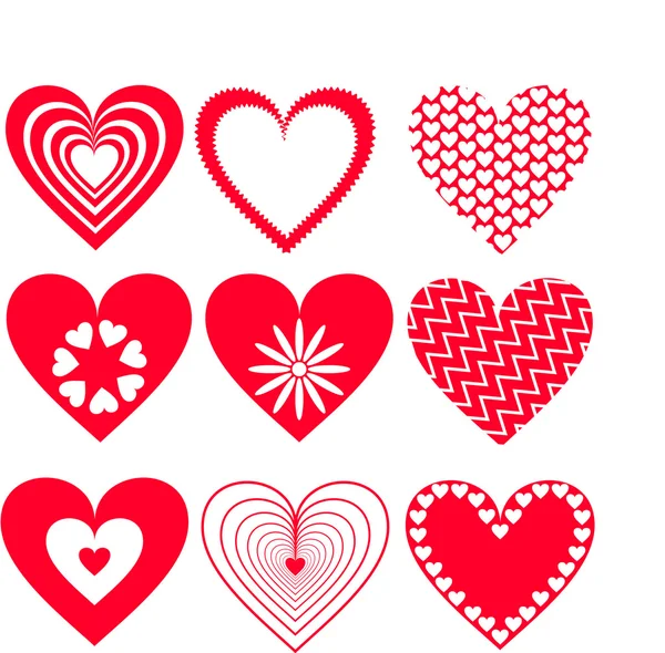 Graphic hearts — Stock Vector