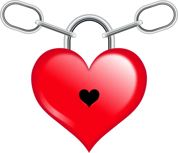 Heart with chain — Stock Vector