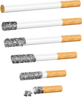 Cigharette izole yanıyor