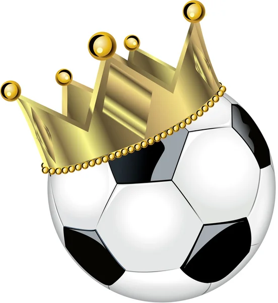 SOCCER BALL WITH CROWN — Stock Vector