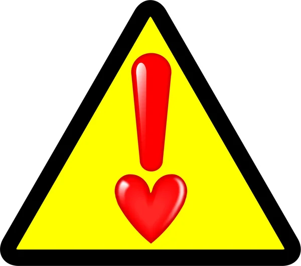 Szerelem figyelmeztetés — Stock Vector