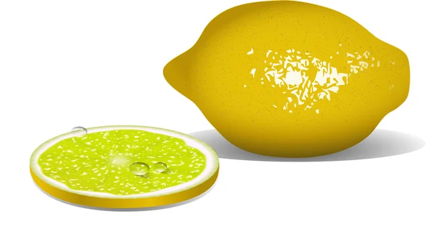 Citron et tranche — Image vectorielle