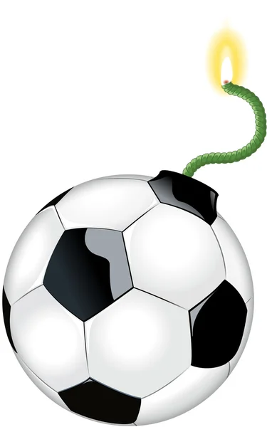 Voetbal bom — Stockvector