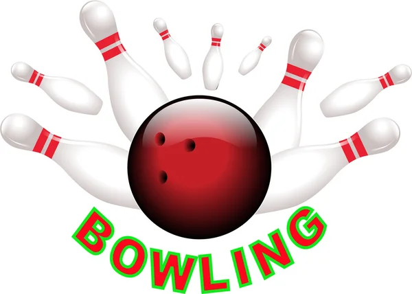 Sciopero bowling — Vettoriale Stock