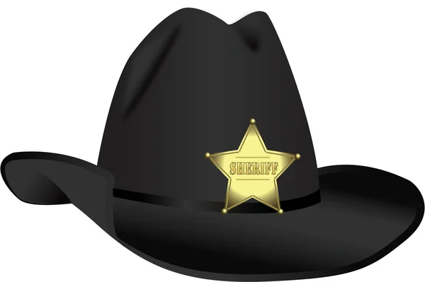 Sombrero Sheriff — Vector de stock
