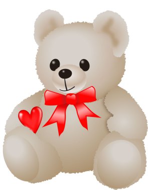 sevimli ayı ile kalp