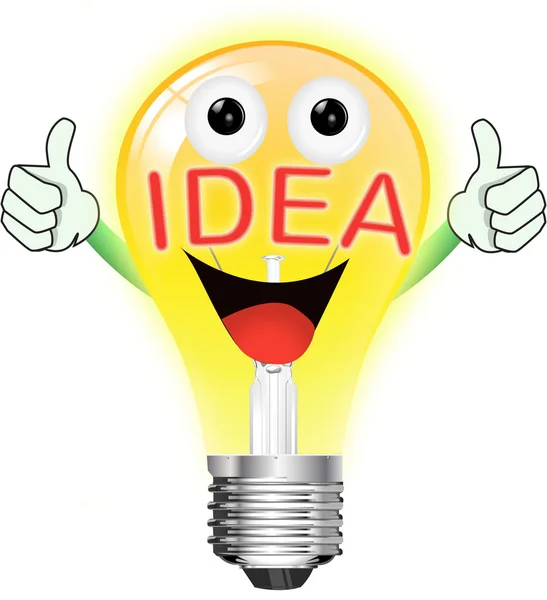 Caricature de vecteur d'une ampoule — Image vectorielle yayayoyo © 4588711