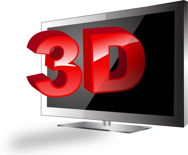 TELEVISIÓN 3D — Vector de stock