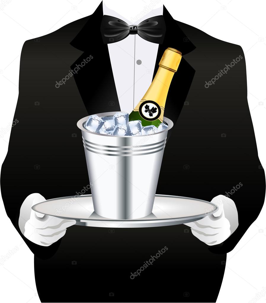 WAITER WITH CHAMPAGNE
