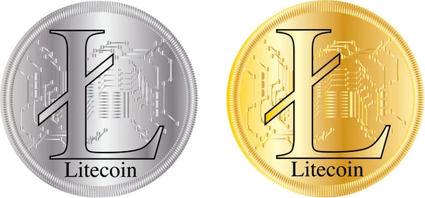 Bitcoin litecoin — Stock vektor