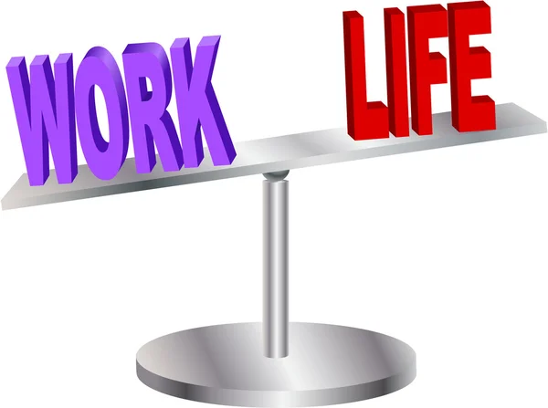 Balance de la vida laboral — Archivo Imágenes Vectoriales