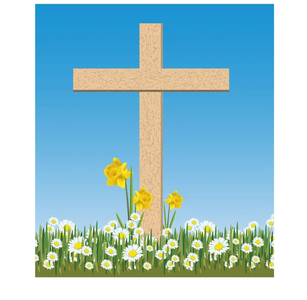 Easter cross — Stock Vector