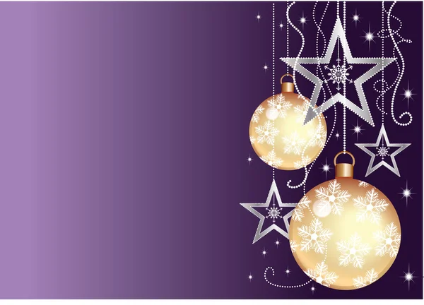 Bola de Navidad con estrellas — Vector de stock