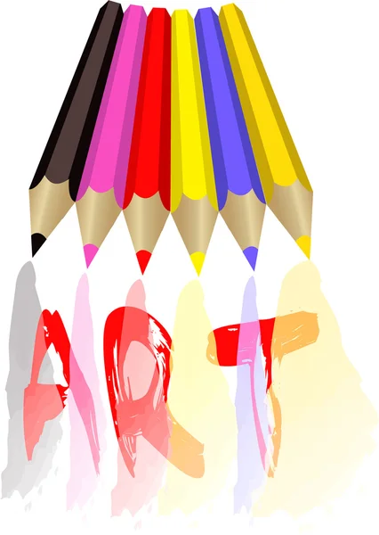 PENCILS ET DESIGN D'ART — Image vectorielle