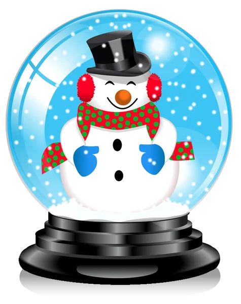 SNOWMAN SNOW GLOBE — Stock Vector