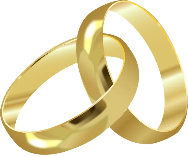 Anillos de boda — Vector de stock