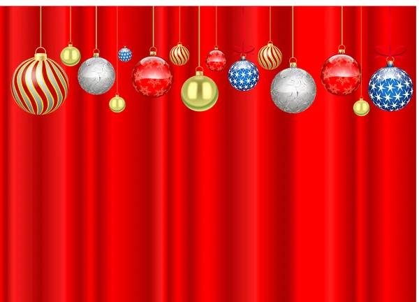 Kerstballen Achtergrond — Stockvector