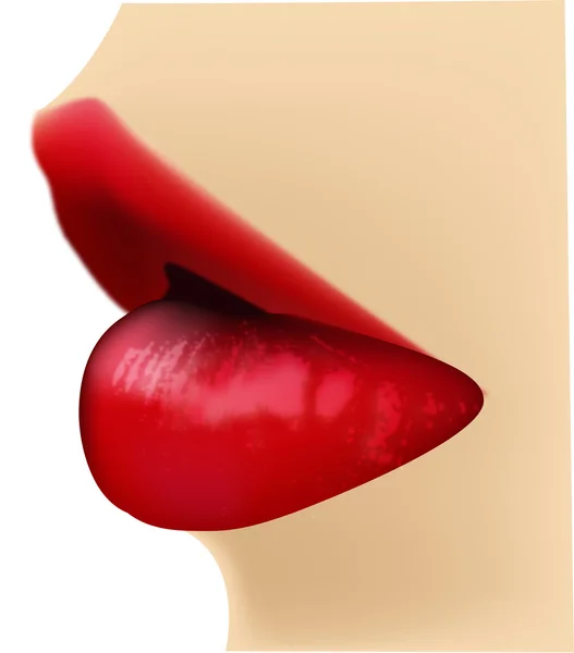 Romantische lippen — Stockvector