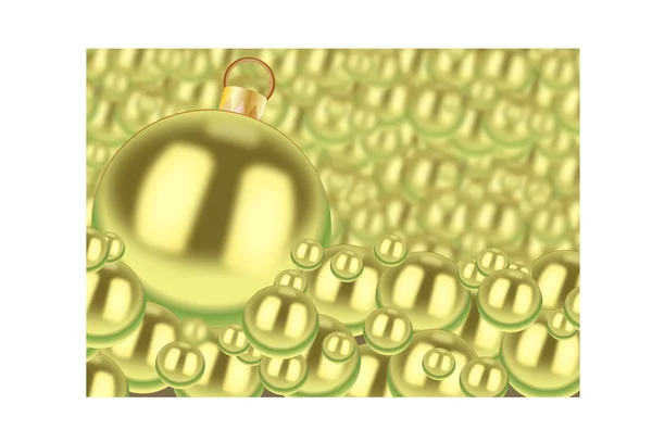 Boules de Noël en or — Image vectorielle