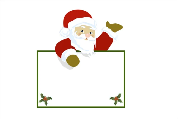 SANTA WITH SIGN — Stock Vector