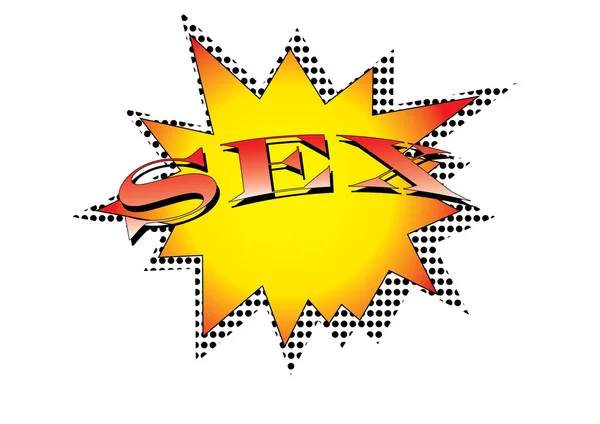 SEX Comic lettering — Stock Vector