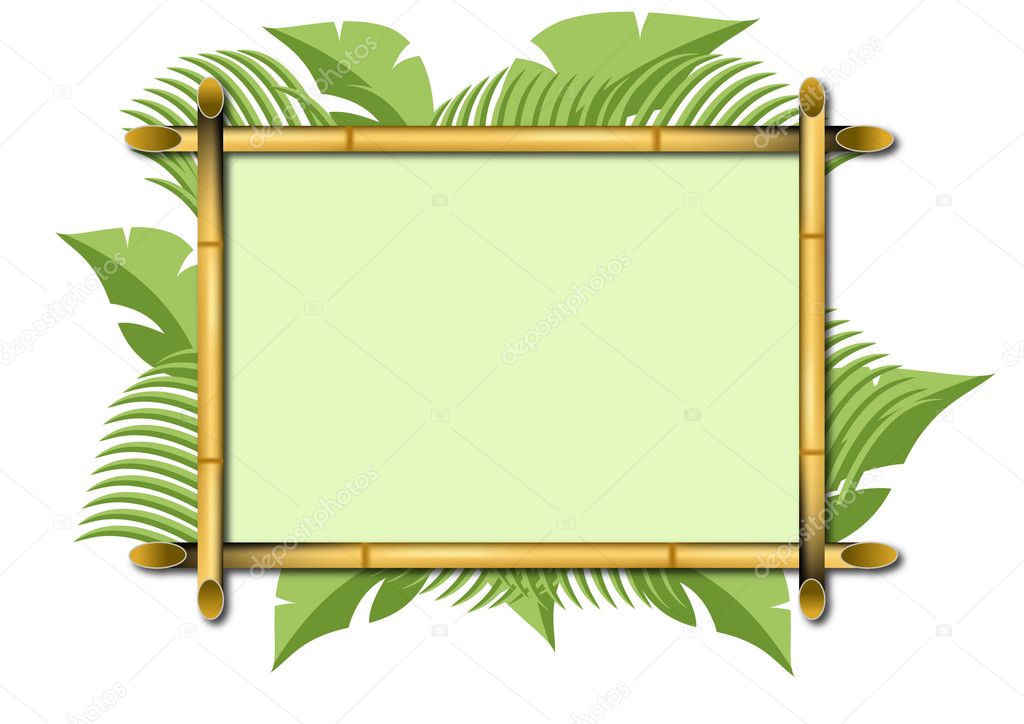 BAMBOO FRAME TROPICAL BOARDER
