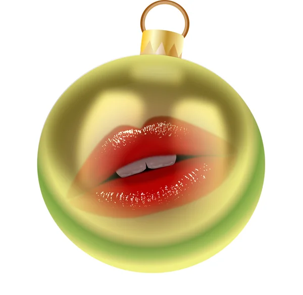 KISS CHRISTMAS BAUBEL — Stockvector