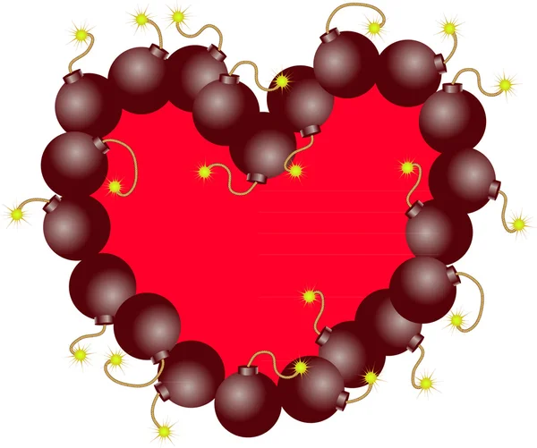 BOMB DEL CUORE — Vettoriale Stock