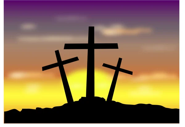 Christliches Kreuz Ostern — Stockvektor