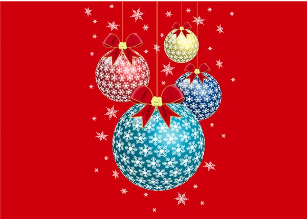 Christmas BAUBLES — Stock Vector