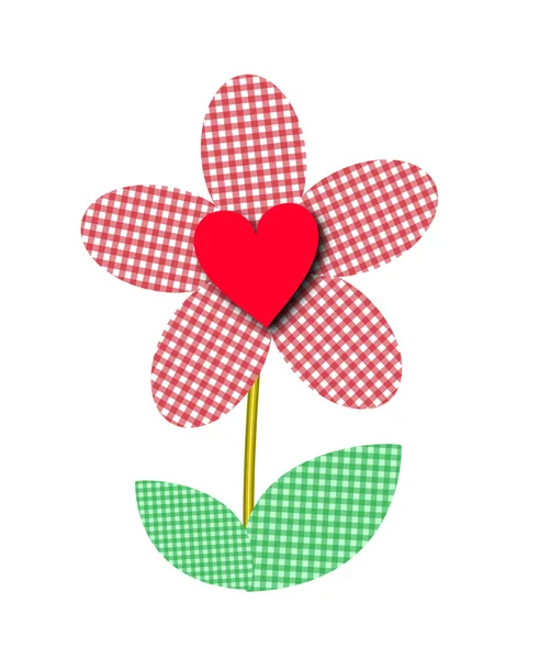 Flor del corazón — Vector de stock
