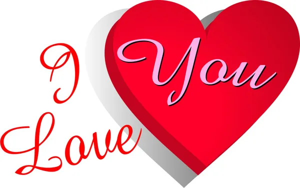 Coeur Je t'aime — Image vectorielle