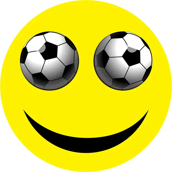 Visage de football — Image vectorielle