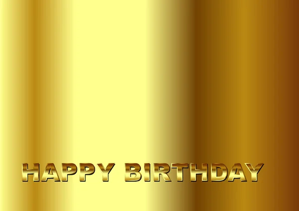 Gold happy birthday — Stock Vector