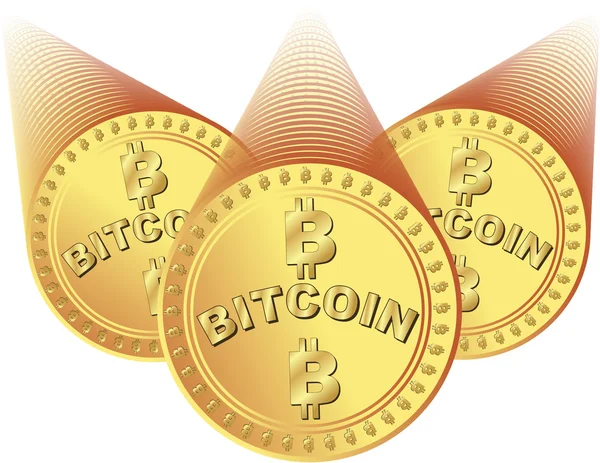 Bitcoin peníze — Stockový vektor