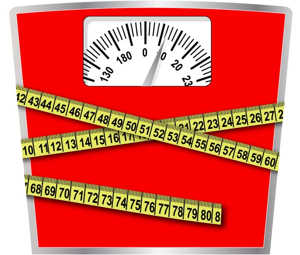SCALES AND TAPE MEASURE — Stock Photo, Image