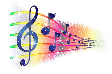 müzik arka plan rengi notu ile