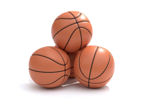 Basket Concetto Sfondo Bianco — Foto Stock