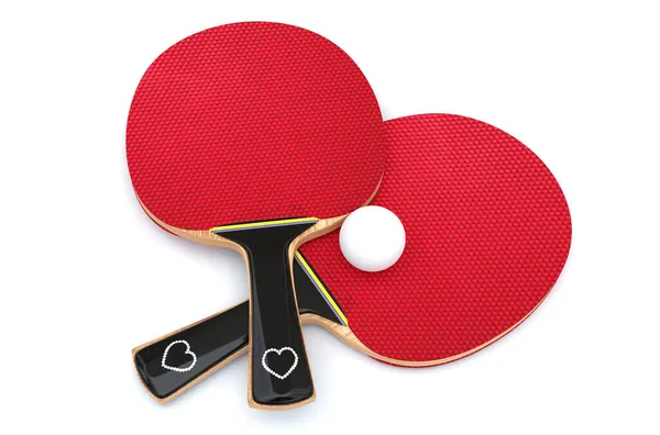 Table Tennis Bats Ball — Stock Photo, Image