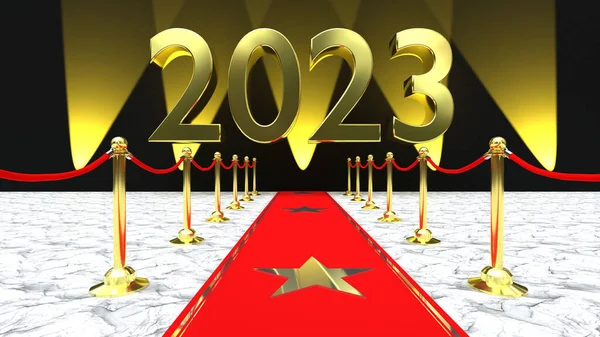 Neujahr 2023 Goldbuchstaben — Stockfoto