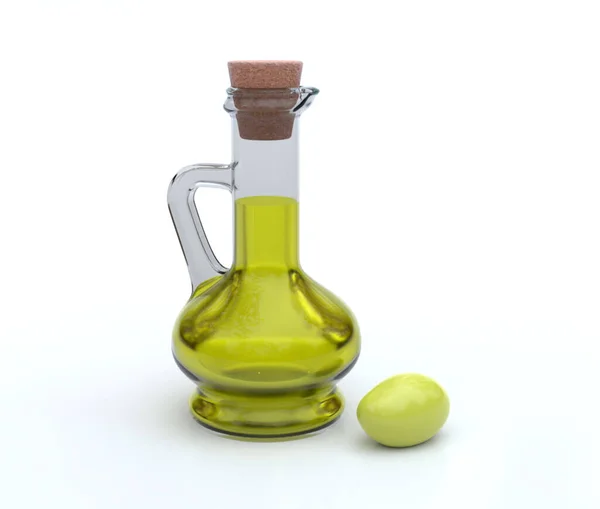 Olive Oil Green Olive — Stock Photo, Image