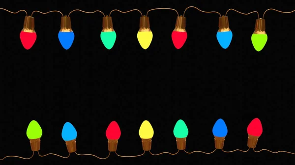 Party Lights Christmas Black — Stock Photo, Image