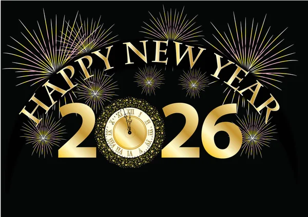 Havai fişeklerle dolu yeni yıl harfi 2026