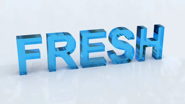 Fresh Com Limpo Ver Através Letras — Fotografia de Stock