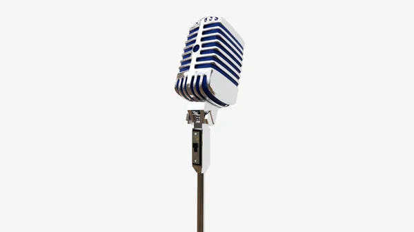 Mikrofon Retro Pada Latar Belakang Kosong — Stok Foto