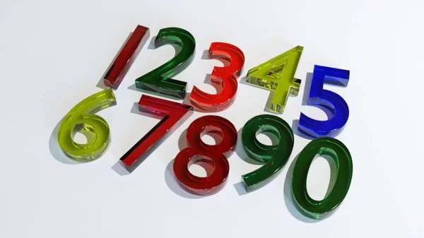 Plastic Numbers Plain Background — Stock Photo, Image